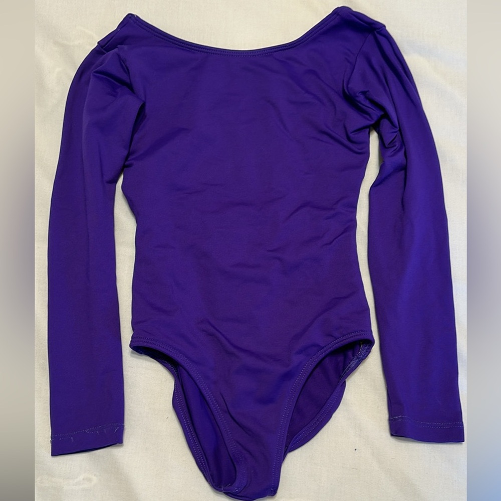 Purple long sleeve leotard